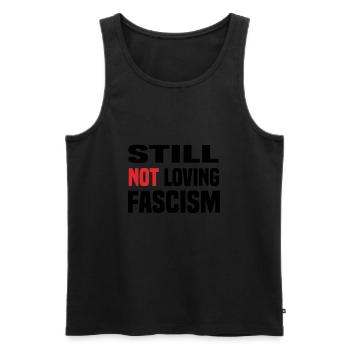 Je n’aime toujours pas le fascisme - Débardeur bio Premium Homme - noir - Devant - AI Model Male 178 light (178cm)
