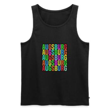 Augsburg - Männer Premium Bio Tank Top - Schwarz - Vorne - Michal (187cm)