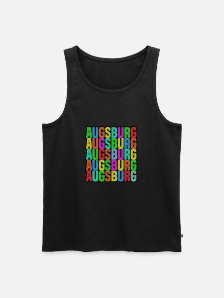 Augsburg - Männer Premium Bio Tank Top - Schwarz