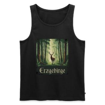 Erzgebirge - Männer Premium Bio Tank Top - Schwarz - Vorne - Michal (187cm)