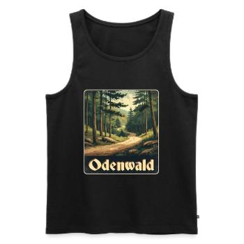 Odenwald - Männer Premium Bio Tank Top - Schwarz - Vorne - Michal (187cm)