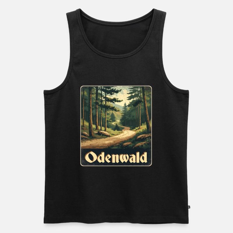 Odenwald - Männer Premium Bio Tank Top - Schwarz