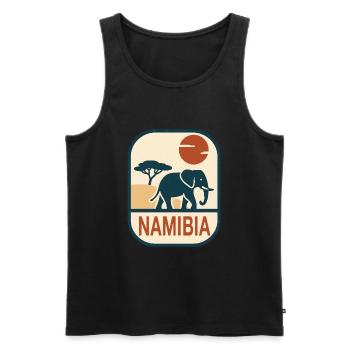 Namibia Elephant Africa - Men's Premium Organic Tank Top - black - Front - Michal (187cm)