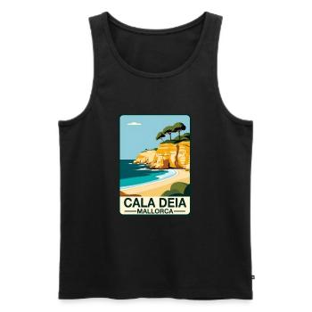 Cala Deia Mallorca - Männer Premium Bio Tank Top - Schwarz - Vorne - Michal (187cm)