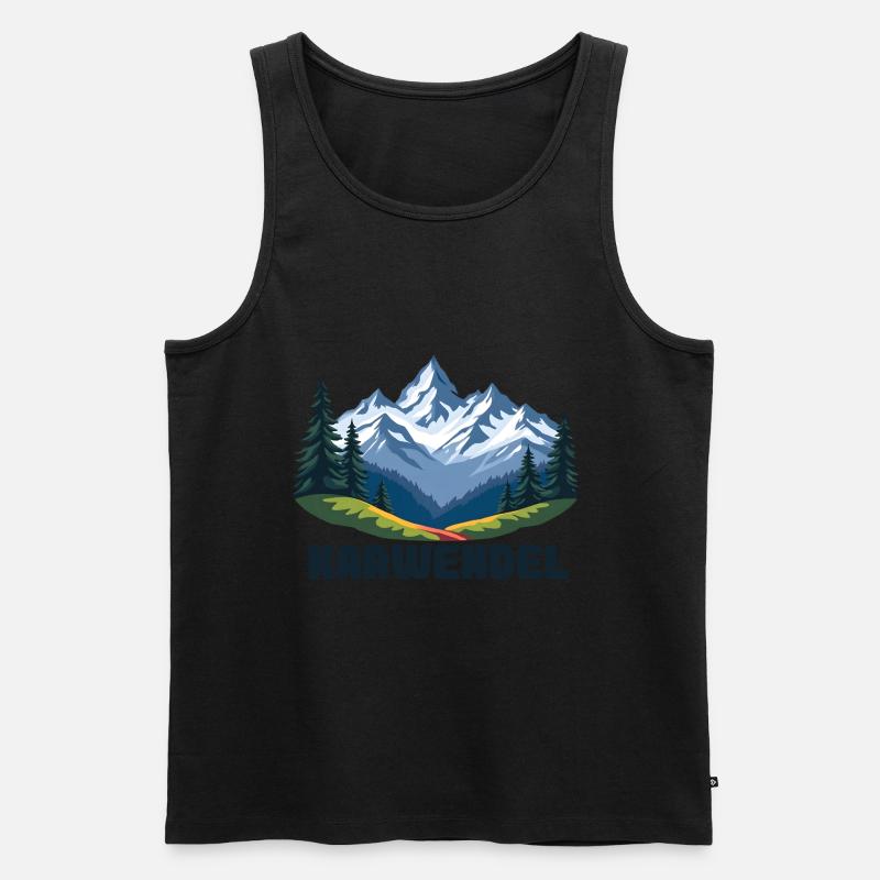 Karwendel - Männer Premium Bio Tank Top - Schwarz