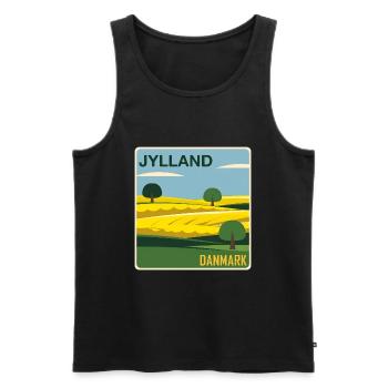 Jutland Jylland Denmark - Men's Premium Organic Tank Top - black - Front - AI Model Male 178 light (178cm)