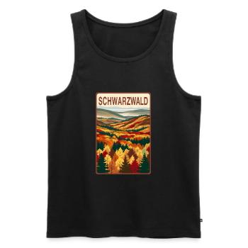 Forêt-Noire - Débardeur bio Premium Homme - noir - Devant - Michal (187cm)