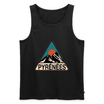 Pyrenaeen Pyrenees - Männer Premium Bio Tank Top - Schwarz - Vorne - AI Model Male 178 light (178cm)