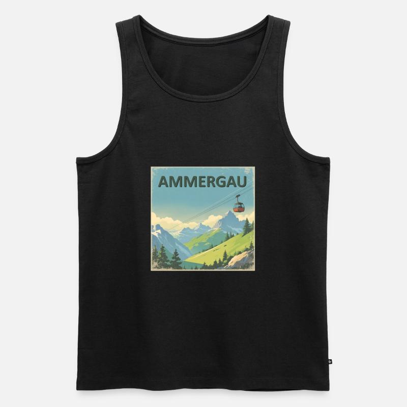 Ammergau - Männer Premium Bio Tank Top - Schwarz