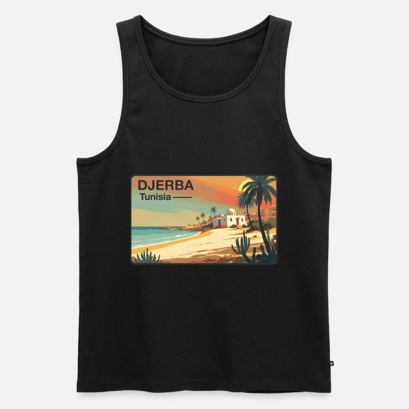 Djerba Tunesien - Männer Premium Bio Tank Top - Schwarz