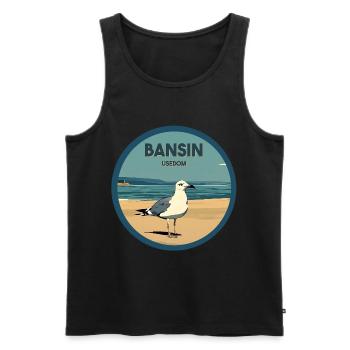 Bansin Moewe - Männer Premium Bio Tank Top - Schwarz - Vorne - AI Model Male 178 light (178cm)