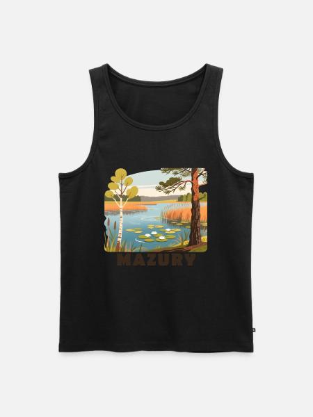 Masuren Mazury Polen - Männer Premium Bio Tank Top - Schwarz