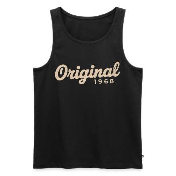 Geburtstagsgeschenk 1968 | Geboren 1968 - Männer Premium Bio Tank Top - Schwarz - Vorne - Michal (187cm)