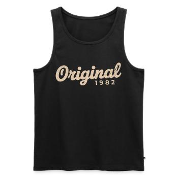 Geburtstagsgeschenk 1982 | Geboren 1982 - Männer Premium Bio Tank Top - Schwarz - Vorne - Michal (187cm)