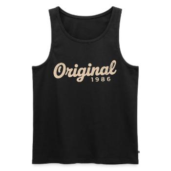 1986 Birthday Gift | Born in 1986 - Men's Premium Organic Tank Top - black - Front - AI Model Male 178 light (178cm)