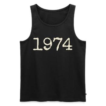 Cadeau Anniversaire 1974 - Génial depuis 1974 - Débardeur bio Premium Homme - noir - Devant - Michal (187cm)