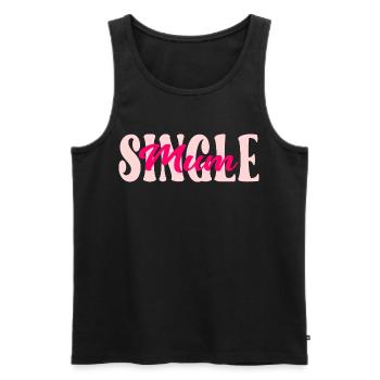 British Single Mum - Men's Premium Organic Tank Top - black - Front - Michal (187cm)