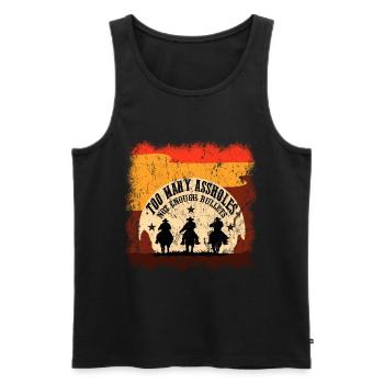 Cowboy Wild Western Western Cadeau - Débardeur bio Premium Homme - noir - Devant - Michal (187cm)