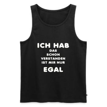 Saying Proverbs Understanding Funny Funny Gift - Men's Premium Organic Tank Top - black - Front - Michal (187cm)
