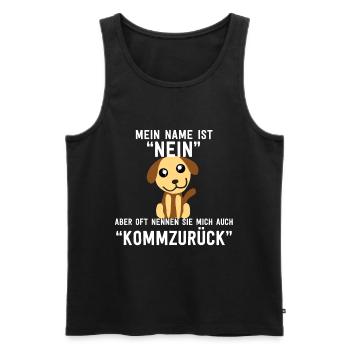 Süßer Hund Hündchen Tier Hundeerziehung Geschenk - Männer Premium Bio Tank Top - Schwarz - Vorne - Michal (187cm)