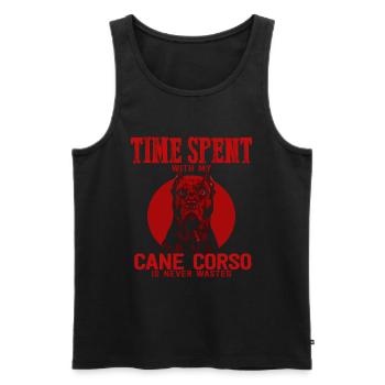 Cane Corso Hund Hündchen Hunderasse Geschenk Idee - Männer Premium Bio Tank Top - Schwarz - Vorne - Michal (187cm)