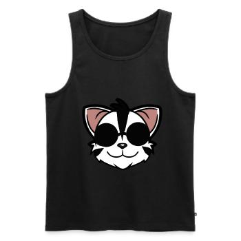 Cat Cats Sunglasses Sun Summer Glasses - Men's Premium Organic Tank Top - black - Front - AI Model Male 178 light (178cm)