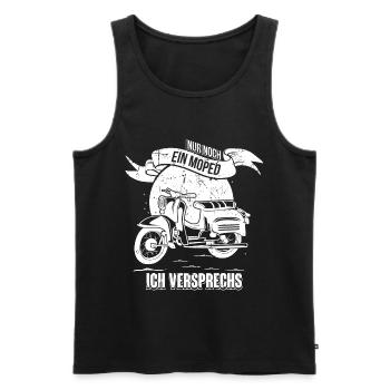 Ostalgie Schwalbe Simson Suhl Moped - mir reichts - Männer Premium Bio Tank Top - Schwarz - Vorne - Michal (187cm)