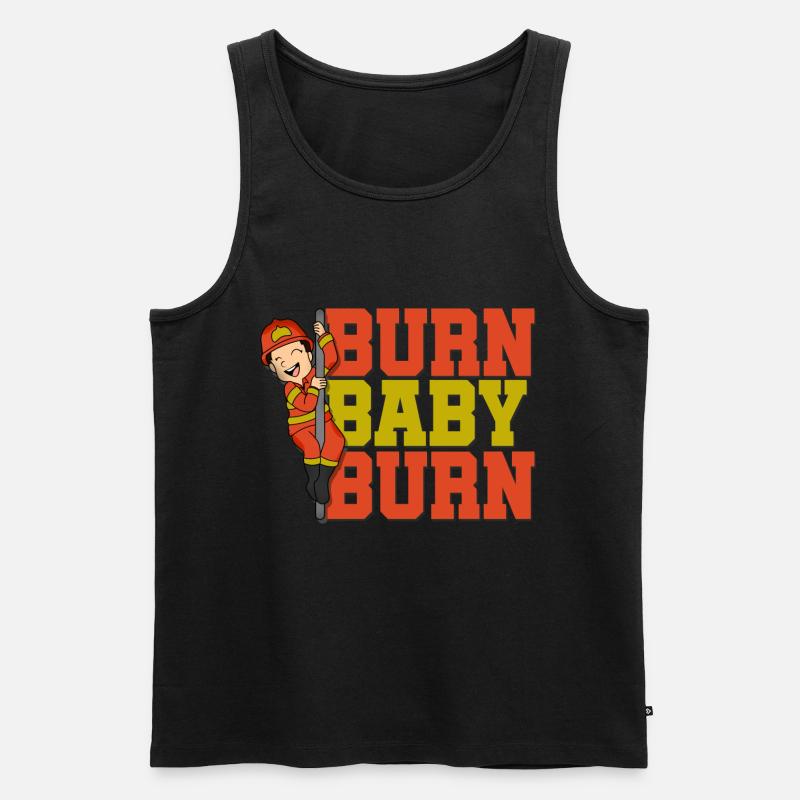 fire brigade firefighter deployment firefighter - Men's Premium Organic Tank Top - black