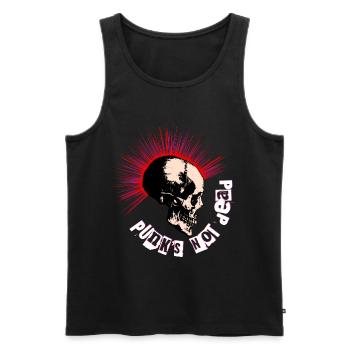 Punk ist nicht tot - Männer Premium Bio Tank Top - Schwarz - Vorne - AI Model Male 178 light (178cm)