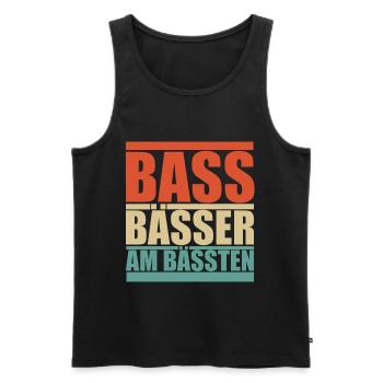 Kontrabass Bass Spieler - Männer Premium Bio Tank Top - Schwarz - Vorne - AI Model Male 178 light (178cm)