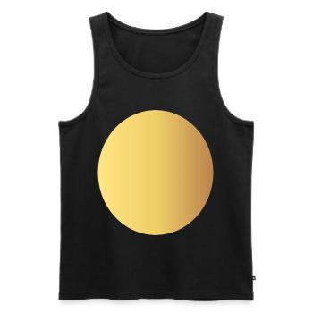 Circle - Gold - Men's Premium Organic Tank Top - black - Front - AI Model Male 178 light (178cm)