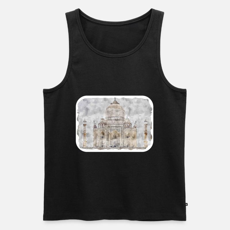 Daten-keyword_name - Männer Premium Bio Tank Top - Schwarz