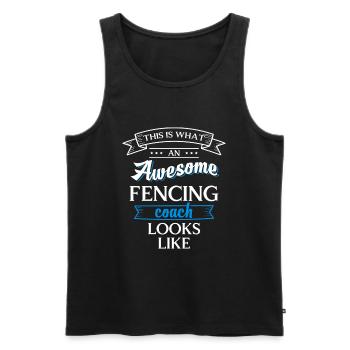 Fencing Duel En Garde Martial Arts - Men's Premium Organic Tank Top - black - Front - AI Model Male 178 light (178cm)