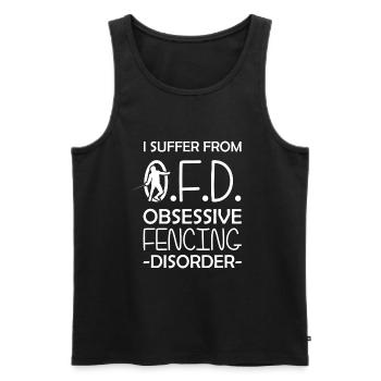 Fencing Sword Fencer Sport fencing - Men's Premium Organic Tank Top - black - Front - Michal (187cm)