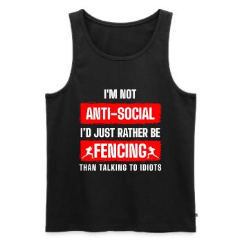 Fechtsport Schwertkampf Fechttrainer - Männer Premium Bio Tank Top - Schwarz - Vorne - Michal (187cm)
