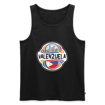 Valenzuela Philippines Drapeau Voyage Souvenir Badge - Débardeur bio Premium Homme - noir - Devant - Michal (187cm)
