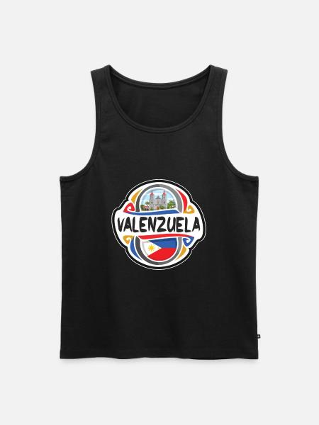 Valenzuela Philippines Drapeau Voyage Souvenir Badge - Débardeur bio Premium Homme - noir