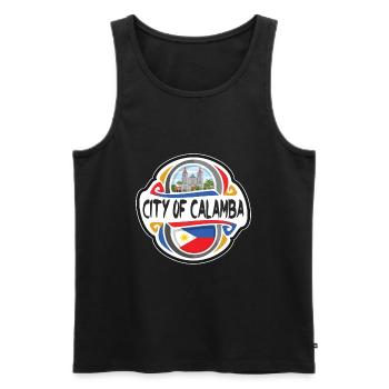 Ville de Calamba Philippines Drapeau Souvenir de Voyage B - Débardeur bio Premium Homme - noir - Devant - Michal (187cm)