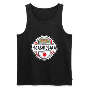 Higashi osaka Japon Drapeau Voyage Souvenir Badge Sta - Débardeur bio Premium Homme - noir - Devant - Michal (187cm)