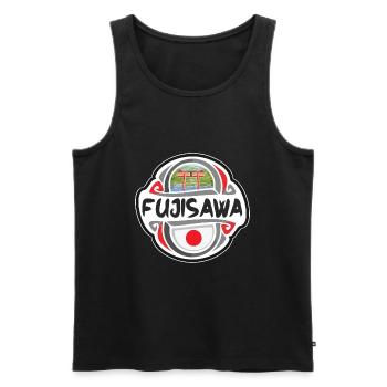Fujisawa Japon Drapeau Badge Souvenir de Voyage Timbre - Débardeur bio Premium Homme - noir - Devant - Michal (187cm)