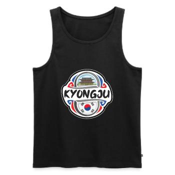Kyongju Südkorea Flagge Reise Souvenir Abzeichen Sta - Männer Premium Bio Tank Top - Schwarz - Vorne - AI Model Male 178 light (178cm)