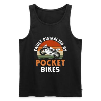 Motorrad Biker Motorradfahrer - Männer Premium Bio Tank Top - Schwarz - Vorne - AI Model Male 178 light (178cm)