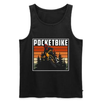 Pocketbike Biker Two-wheeler Mud - Men's Premium Organic Tank Top - black - Front - AI Model Male 178 light (178cm)