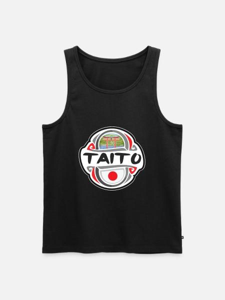 Taito Japan Flag Badge Travel Souvenir Stamp - Men's Premium Organic Tank Top - black
