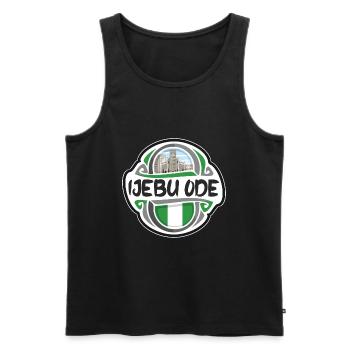 Ijebu Ode Nigeria Flag Badge Travel Souvenir Stamp - Men's Premium Organic Tank Top - black - Front - Michal (187cm)