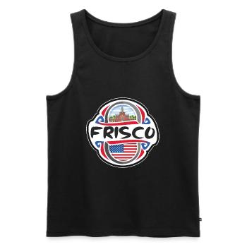Frisco USA United States Flag Travel Souvenir Badg - Men's Premium Organic Tank Top - black - Front - Michal (187cm)