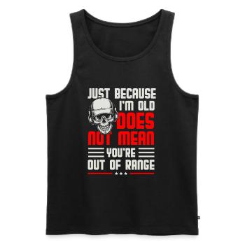 Waffe Gewehr Sportschießen - Männer Premium Bio Tank Top - Schwarz - Vorne - AI Model Male 178 light (178cm)