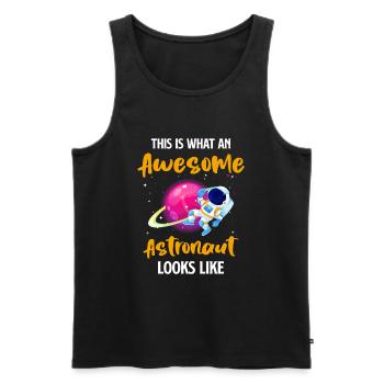 Space Space Spaceship Planet - Men's Premium Organic Tank Top - black - Front - Michal (187cm)