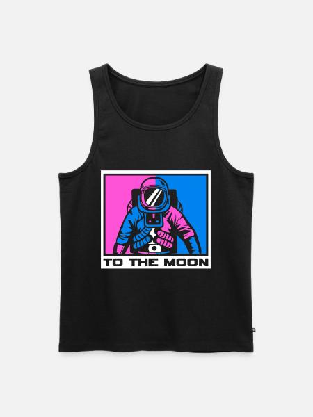 Space Logo Voyager - Men's Premium Organic Tank Top - black