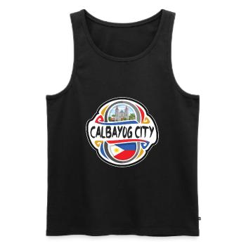 Calbayog City Philippines Drapeau Souvenir de Voyage Mauvais - Débardeur bio Premium Homme - noir - Devant - Michal (187cm)